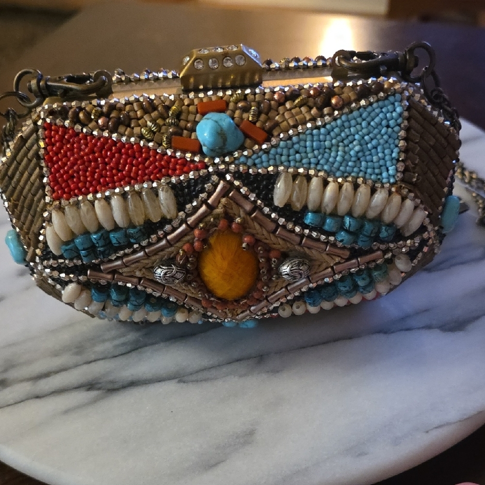 Mary Frances Multicolor Beaded Clutch - Picture 11 of 16